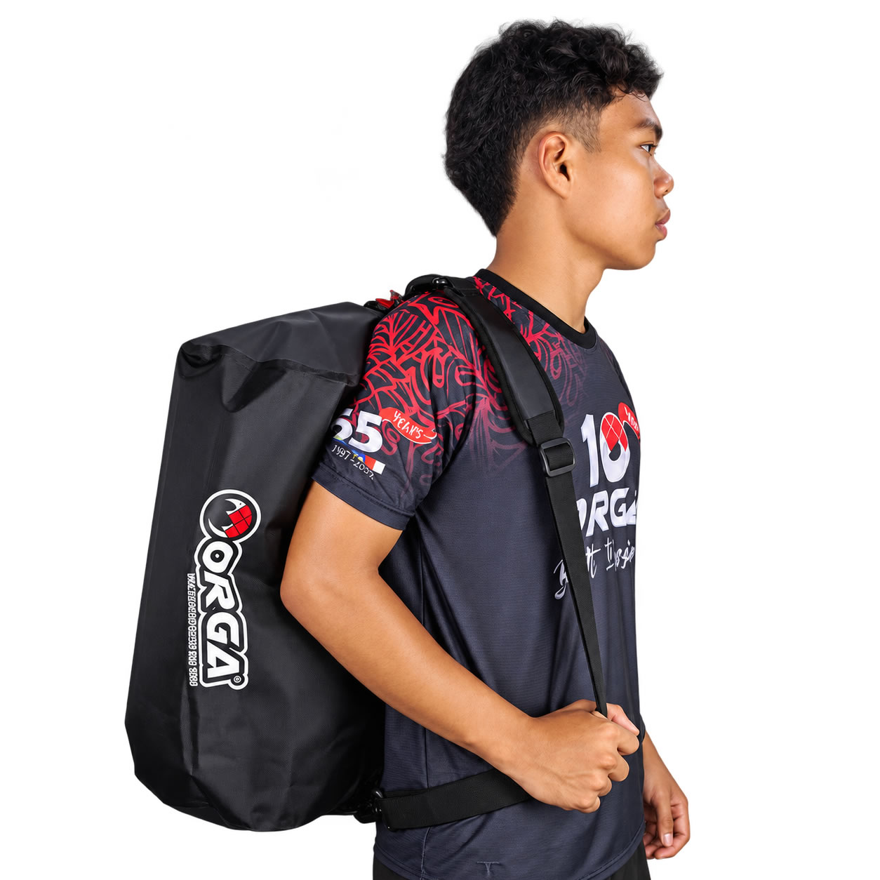 Drop Bag 30L 3 Model carrying the ORGA Waterproof Drop Bag 30L