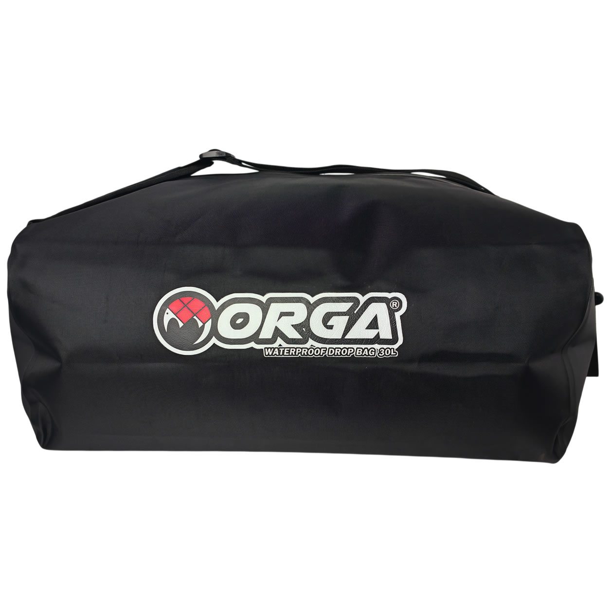Drop Bag 30L 5 Close-up of the ORGA Waterproof Drop Bag 30L logo